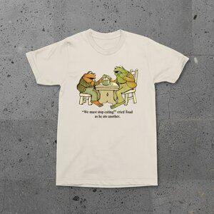 Frog and Toad "We Must Stop Eating" Funny Graphic Tee | Book Lover Humor Shirt